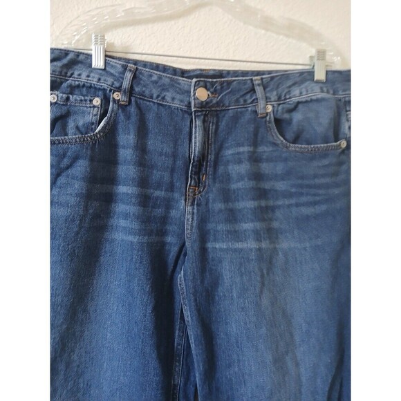 Aeropostale Women Jeans High Rise Baggy Wide Leg Size 14 SHORT Hippie Streetwear - Picture 3 of 16